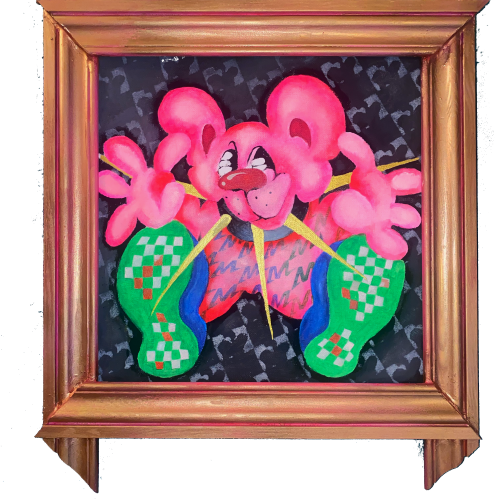 Care Bear From Pyrus Malus - Lienzo con marco artesanal